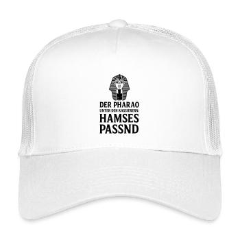 pharao kassiererin kasse supermarkt hamses passend - Kinder Trucker-Cap - Weiß - Vorne