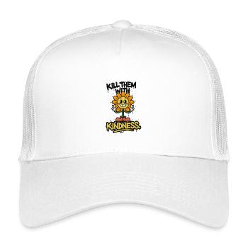 Tuez-les avec gentillesse – Graffiti rétro Saying - Casquette trucker enfant - blanc - Devant