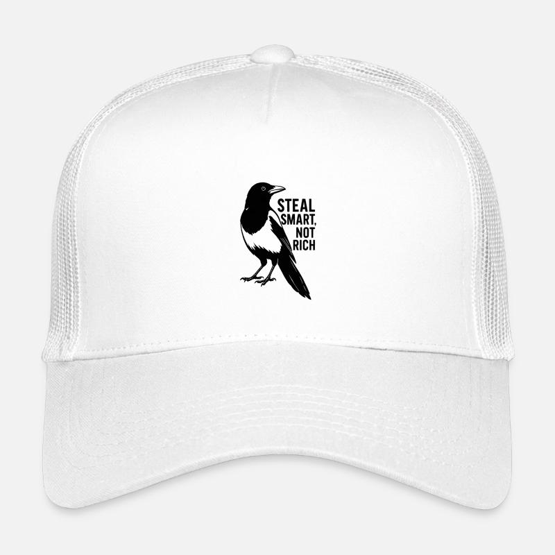 Elster / Rabe Schwarzweiß Ironischer Spruch Kinder Trucker-Cap