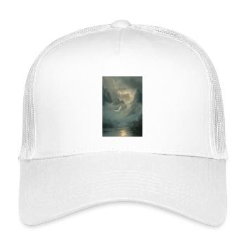 Mistbound Flight Over Mountain Veil - Kids’ Trucker Cap - white - Front