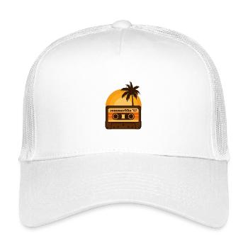Cassette Sunset Tape - Kids’ Trucker Cap - white - Front