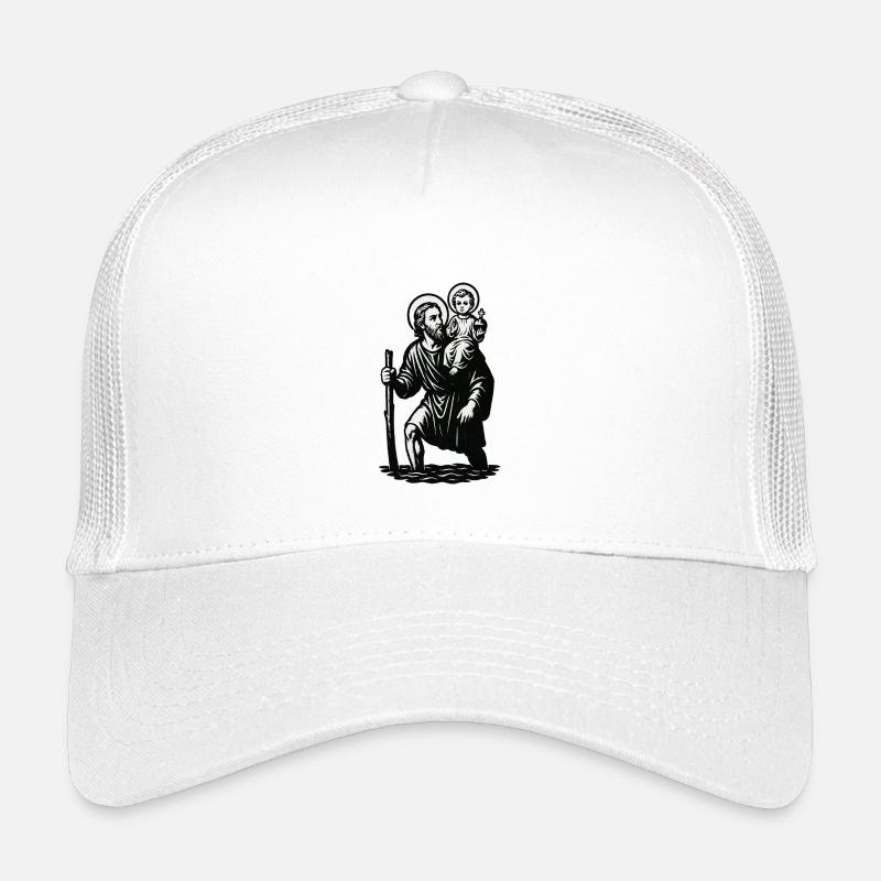 St Joseph mit Jesuskind | Christophorus Kinder Trucker-Cap