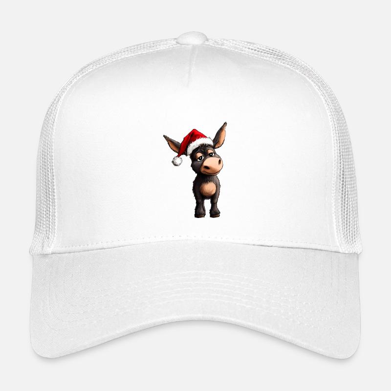 Noël à dos d’âne - Casquette trucker enfant - blanc