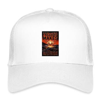 Druck macht Diamanten - Kinder Trucker-Cap - Weiß - Vorne