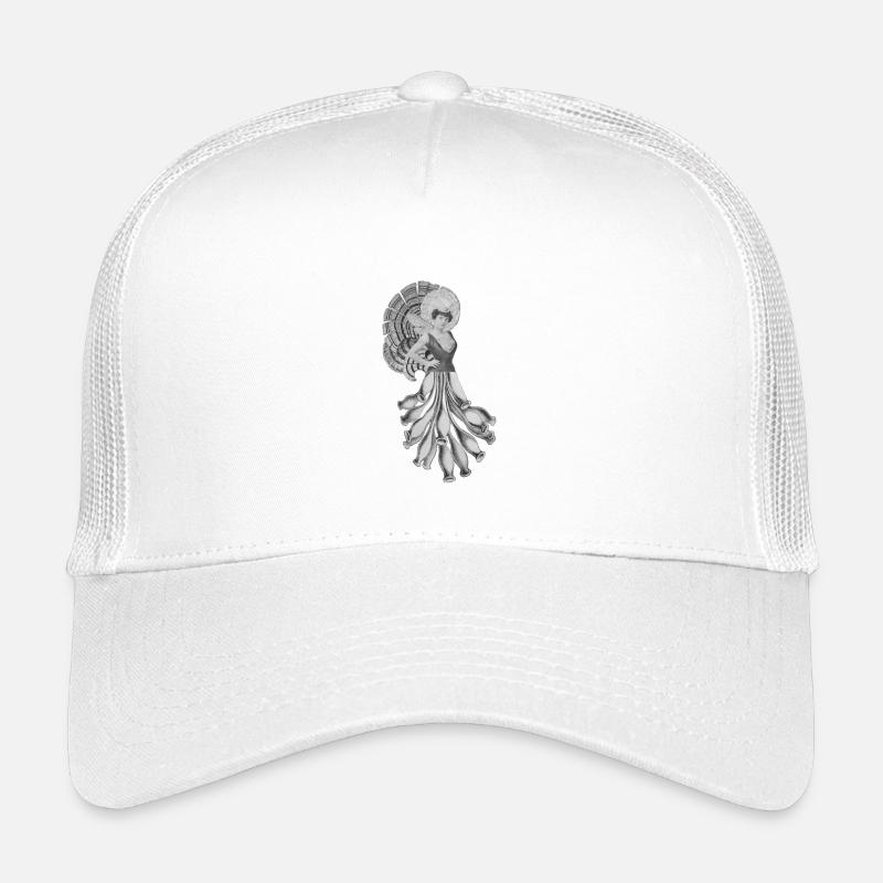 Viktorianische Tänzerin mit Federfächer - Kinder Trucker-Cap - Weiß