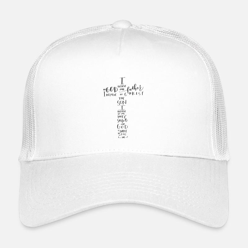 Glaubenskreuz Handschrift Text Kinder Trucker-Cap