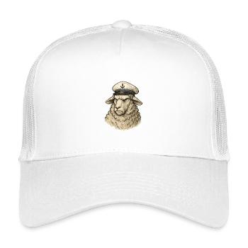 Schafkapitän im Ankerlook - Kinder Trucker-Cap - Weiß - Vorne
