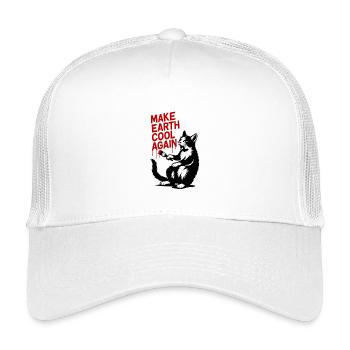 Make Earth Cool Again Wolf Print - Kinder Trucker-Cap - Weiß - Vorne
