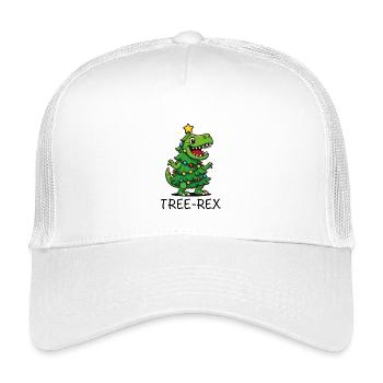 Tree-Rex – Cute Cartoon Dino - Kids’ Trucker Cap - white - Front