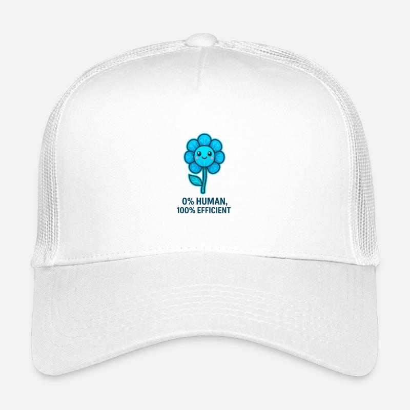 Blütenroboter 0% Mensch - Kinder Trucker-Cap - Weiß