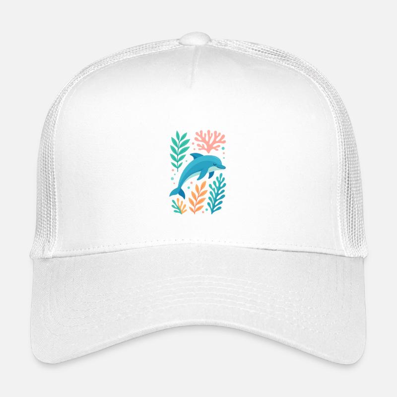 Delfintraum im Korallenmeer - Kinder Trucker-Cap - Weiß