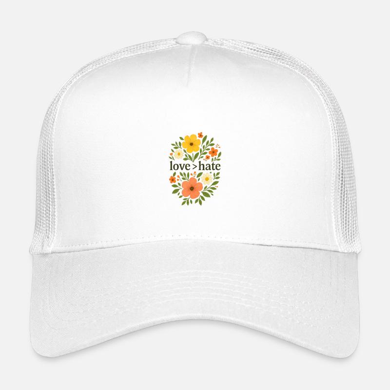 Love > Hate Liebe ist größer als Hass Kinder Trucker-Cap