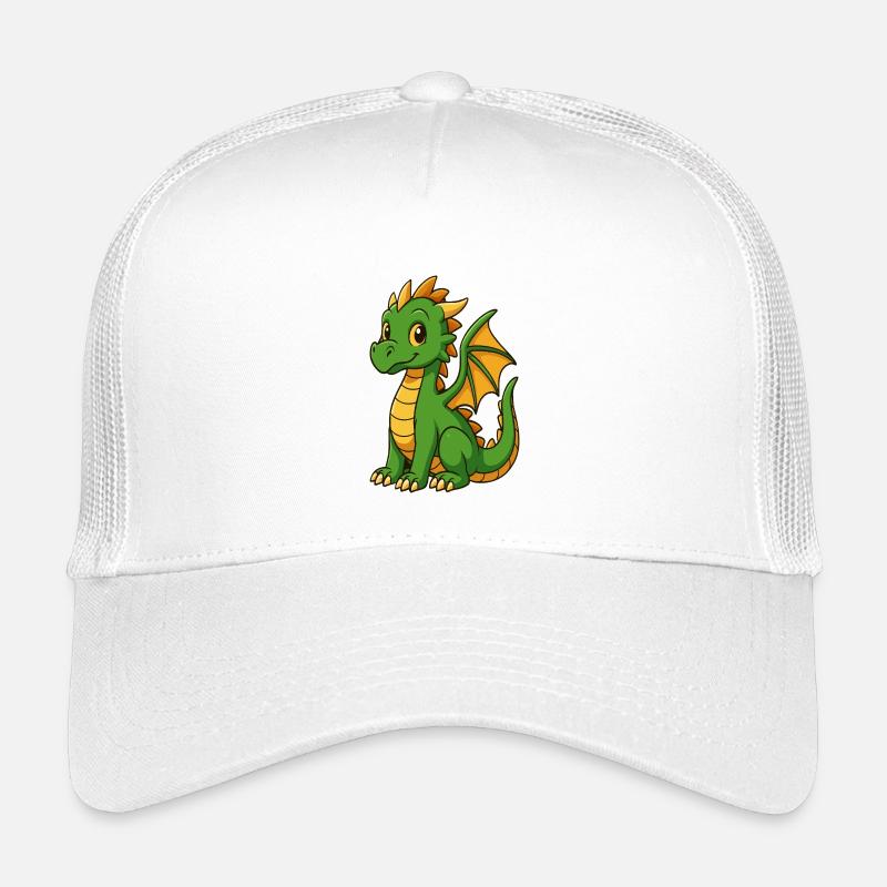 Petit Dragon Vert Cartoon Casquette trucker enfant
