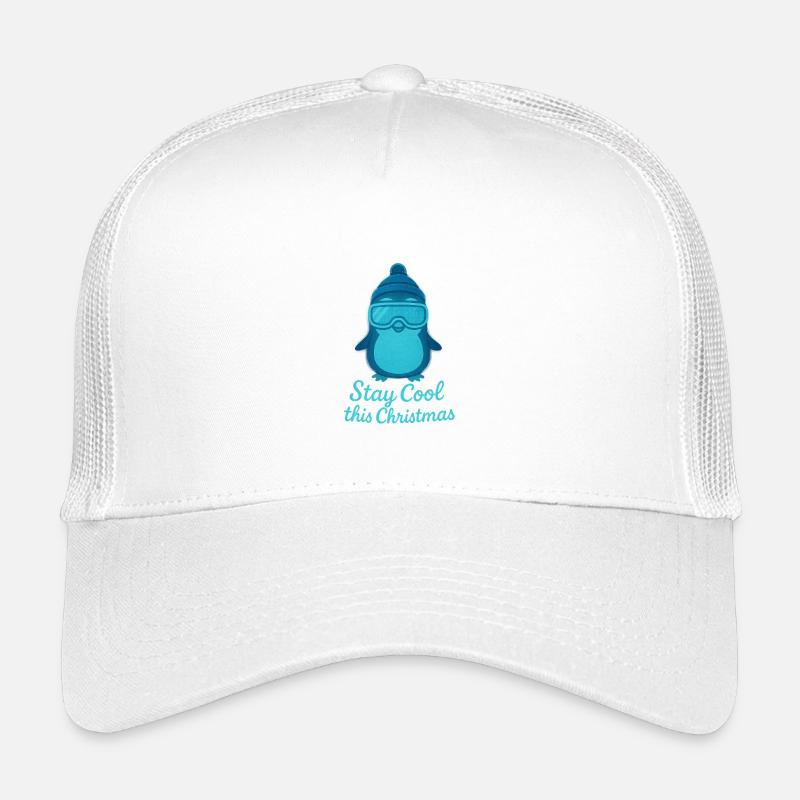 Stay Cool Weihnachts Pinguin - Kinder Trucker-Cap - Weiß