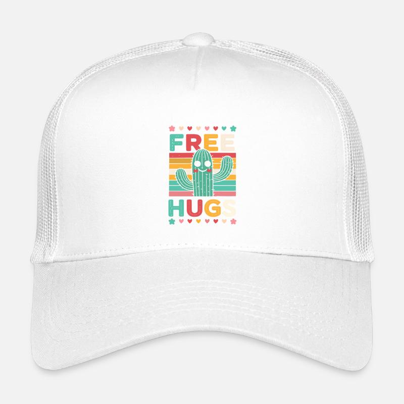 Cactus Free Hugs rétro pastel Casquette trucker enfant