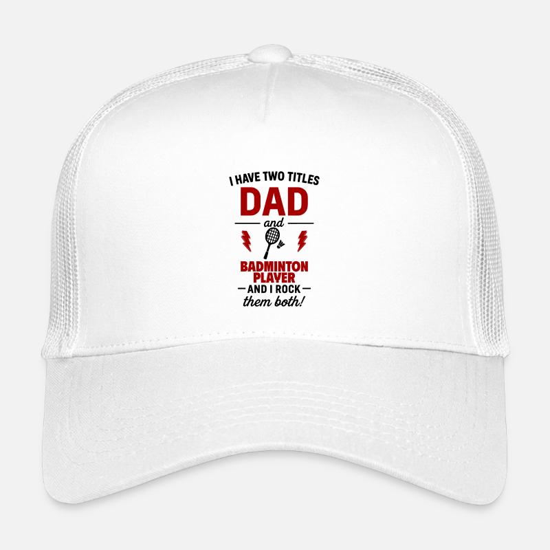 Dad Badminton Gift for Sporty Fathers Kids’ Trucker Cap