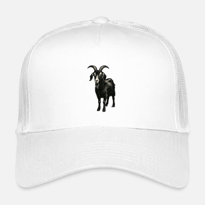 Dunkler Ziegenbock – Mystisches Tiermotiv Kinder Trucker-Cap