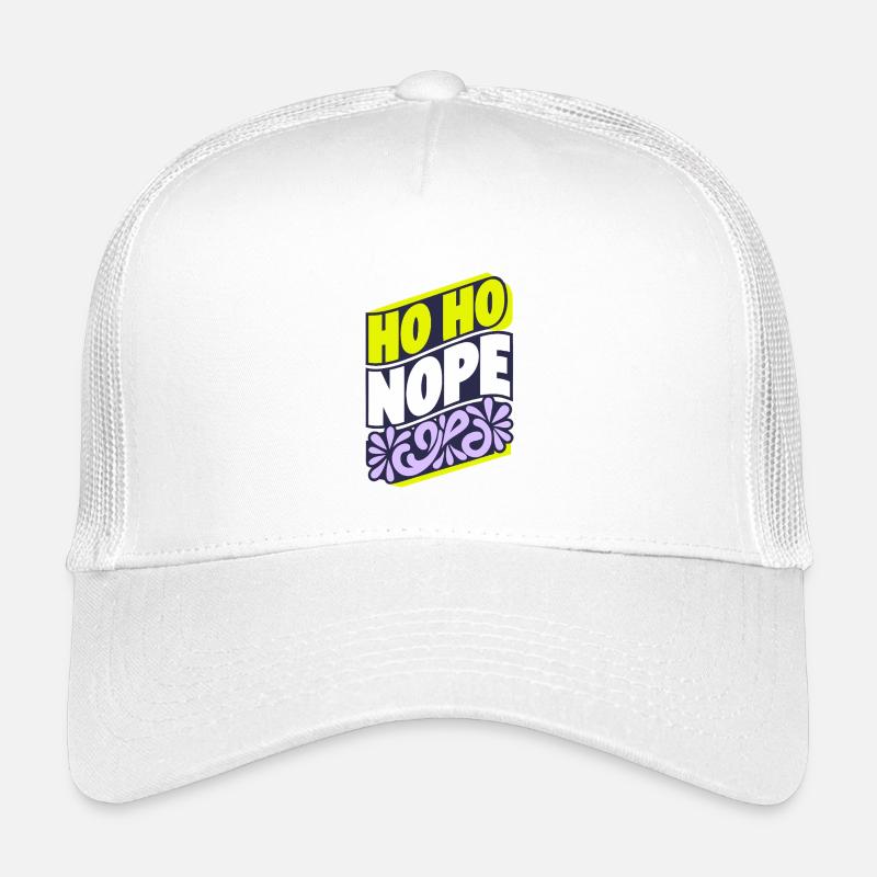 Ho Ho Nope Holiday Tee - Kinder Trucker-Cap - Weiß