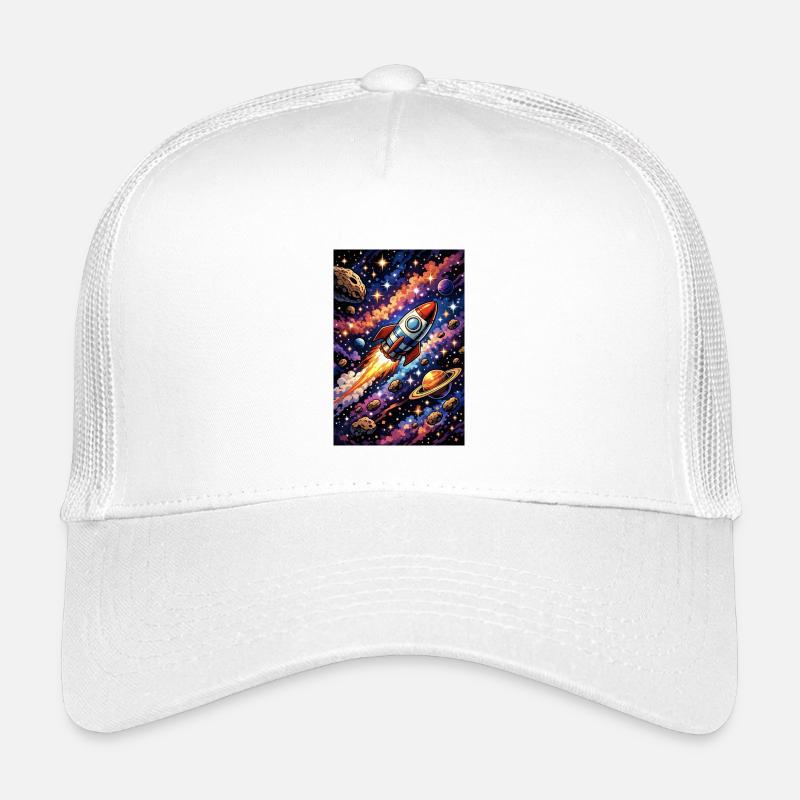 Raketenflug durch Kosmos Kinder Trucker-Cap