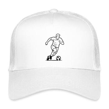 Joueur de football, tir et porteur de buts - Casquette trucker enfant - blanc - Devant