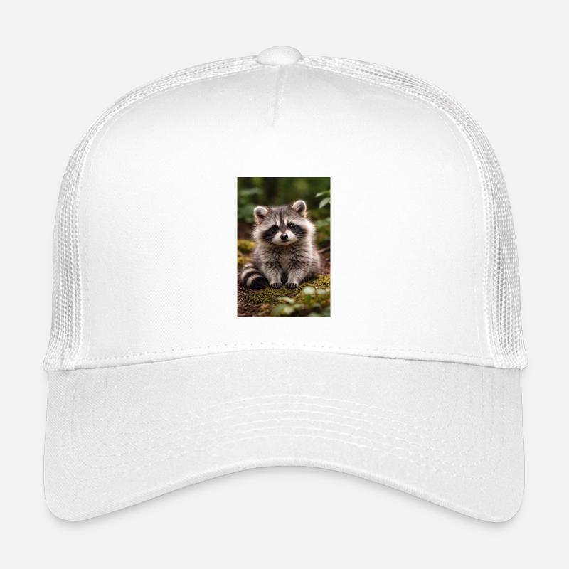 Petit raton laveur dans la forêt Casquette trucker enfant