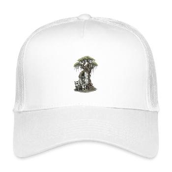 Maison Racine de la Solitude - Casquette trucker enfant - blanc - Devant