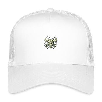 Crâne Démoniaque aux Cornes - Casquette trucker enfant - blanc - Devant