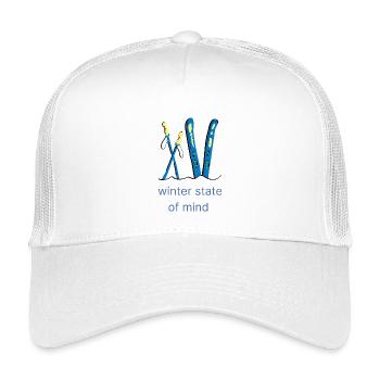 winter state of mind - Casquette trucker enfant - blanc - Devant
