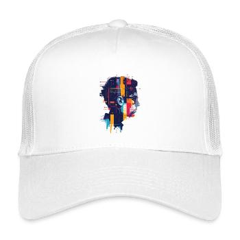 Art de circuit de piratage PCB à motif IA numérique - Casquette trucker enfant - blanc - Devant