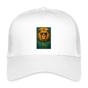 Eleganter und feiner Löwe - Kinder Trucker-Cap - Weiß - Vorne