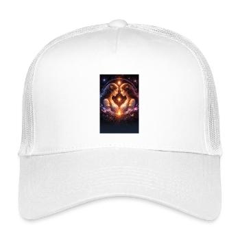 twin - Kids’ Trucker Cap - white - Front