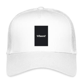 Where? – Zeitloses Design Poster - Kinder Trucker-Cap - Weiß - Vorne