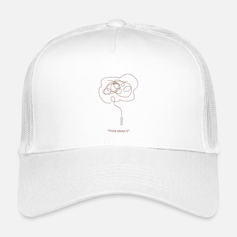 Gedankenstrich Gehirn-Doodle - Kinder Trucker-Cap - Weiß