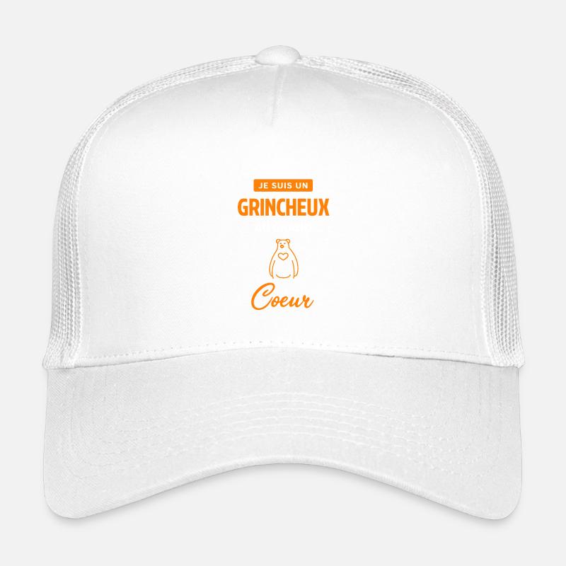 Orange Heart on Black Kids’ Trucker Cap