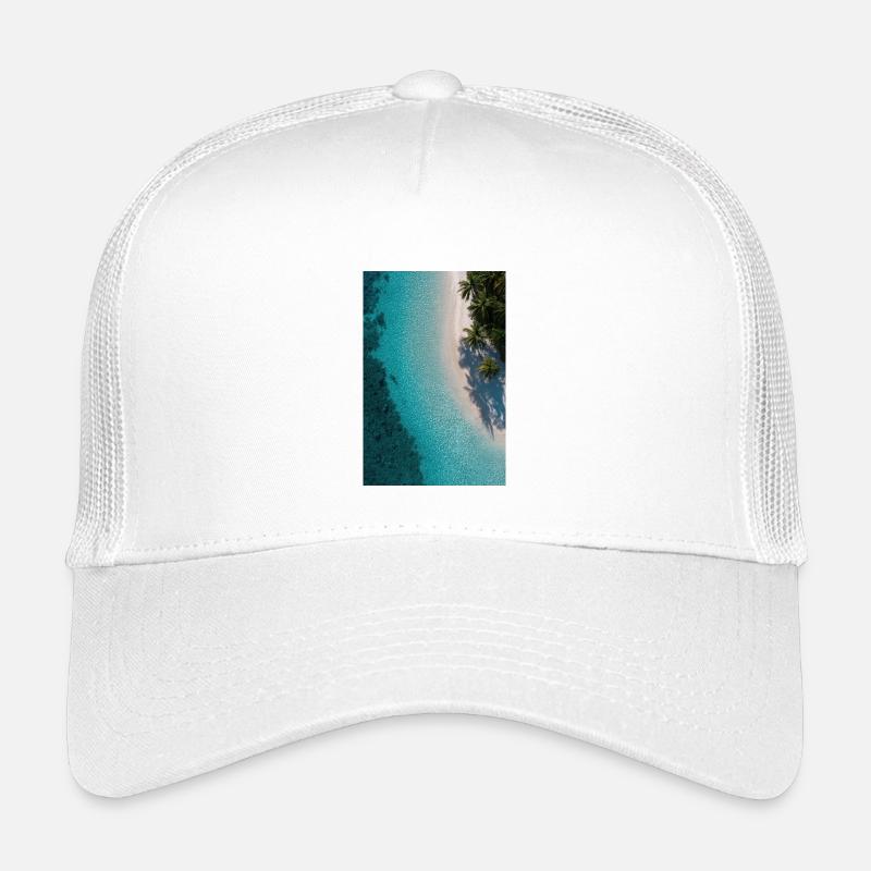 Palmiers de marée turquoise Casquette trucker enfant