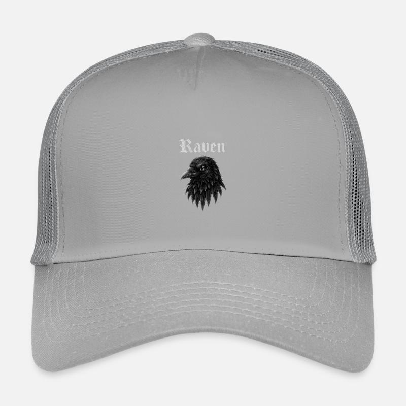 Raven Gothic Head Illustration Gift Idea Style Kids’ Trucker Cap