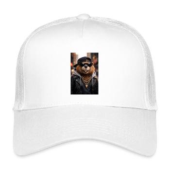 Otter Rocker Leather - Kids’ Trucker Cap - white - Front