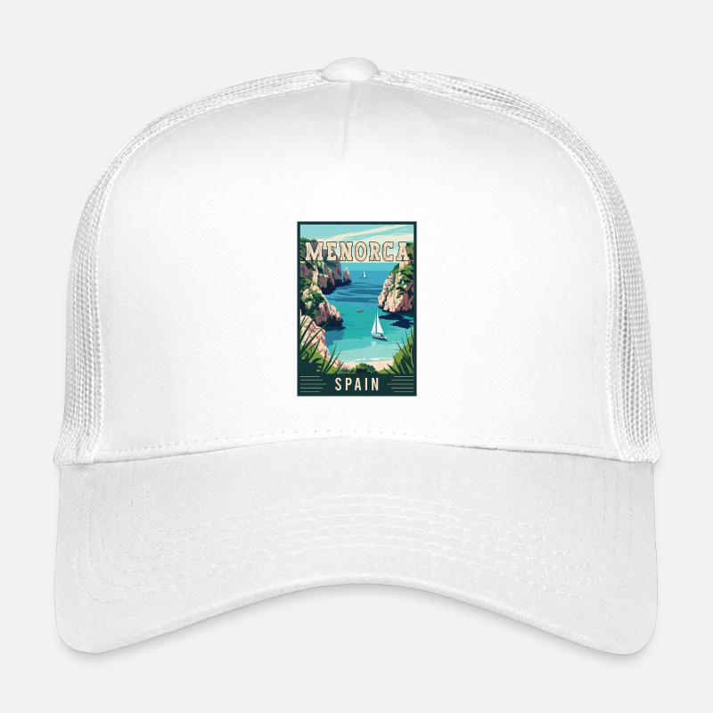 Découvrez la Sérénité à Minorque - Espagne - Casquette trucker enfant - blanc