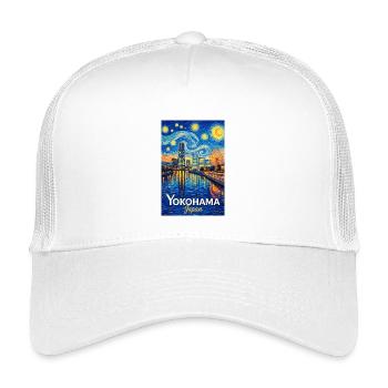Yokohama, Japan - Kinder Trucker-Cap - Weiß - Vorne