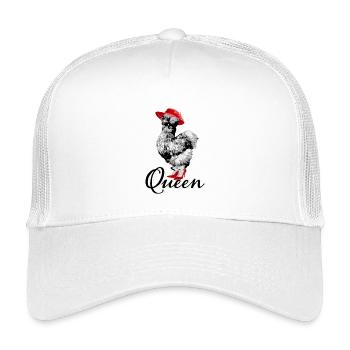 Hühner Fans -  Hahn - Gockel - Seidenhuhn - Bio - Kinder Trucker-Cap - Weiß - Vorne