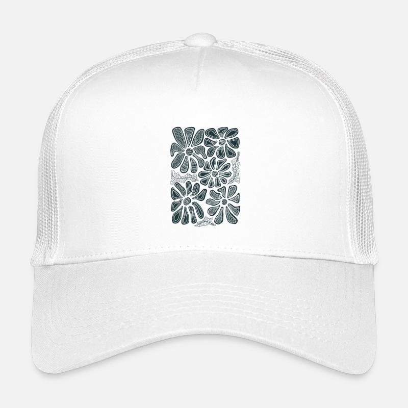 Doodle Daisy Bloom Blumen-Skizze Kinder Trucker-Cap