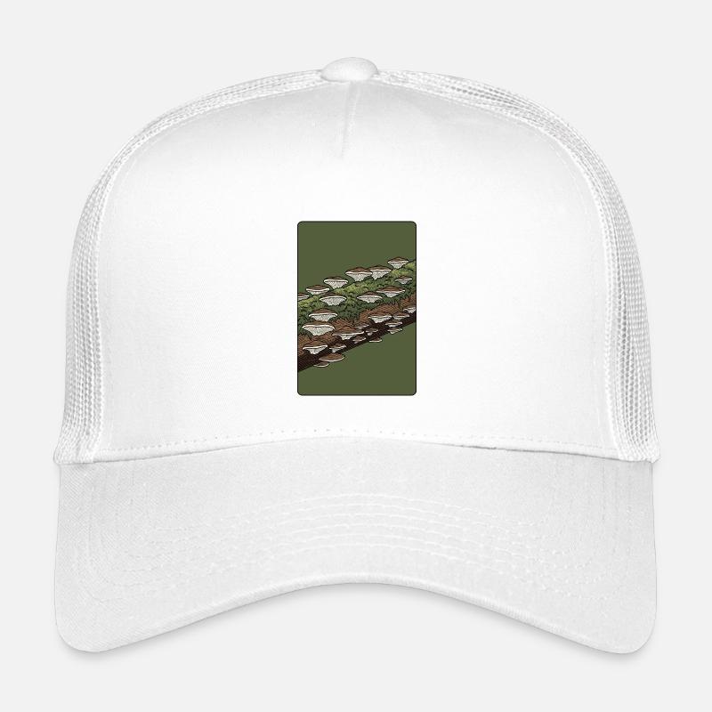 Champignons des bois sur tronc mousseux Casquette trucker enfant