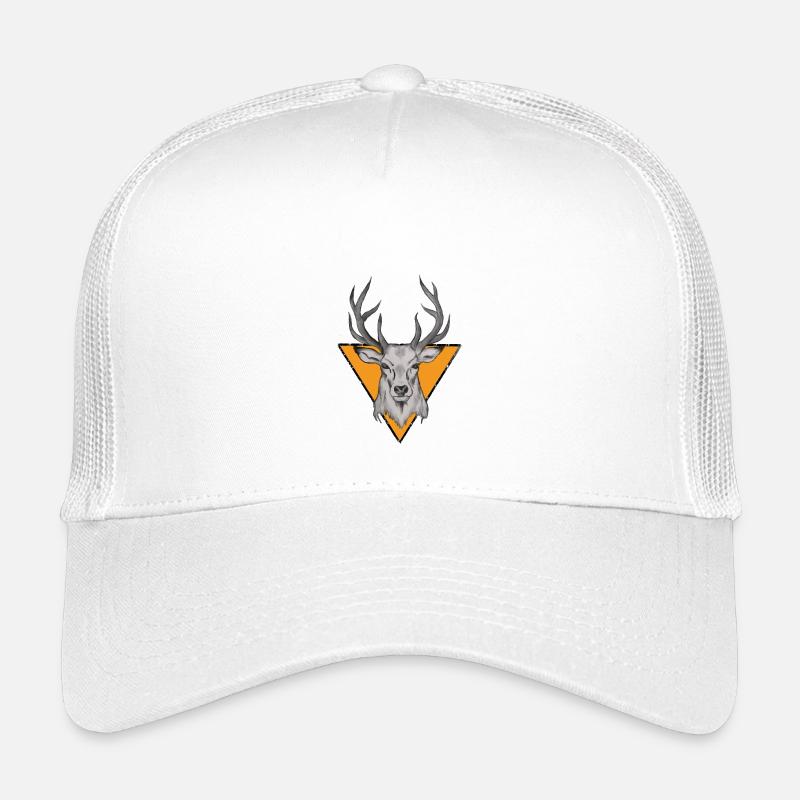 Tête de cerf dans un triangle orange Casquette trucker enfant