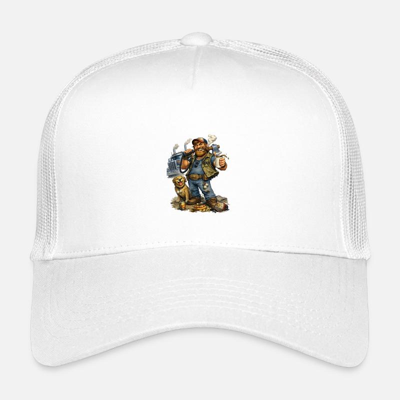 Trucker-Leben Kaffeepause Hund Kinder Trucker-Cap