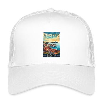 Découvrez Dubrovnik méditerranéen en Croatie - Casquette trucker enfant - blanc - Devant