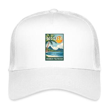Explorez les Moorea tropicaux en Polynésie française - Casquette trucker enfant - blanc - Devant