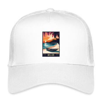 Découvrez le paradis tropical du Belize - Casquette trucker enfant - blanc - Devant
