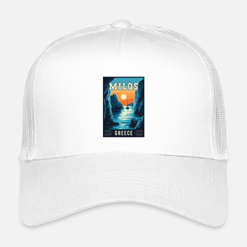 Explore Breathtaking Beauty of Milos in Greece Kids’ Trucker Cap
