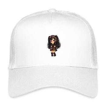 Steampunk chibi Luna mit Lila Glanz - Kinder Trucker-Cap - Weiß - Vorne