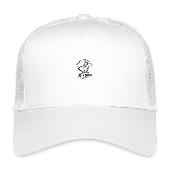 Embleme Circulaire Plume Stylisee - Casquette trucker enfant - blanc - Devant